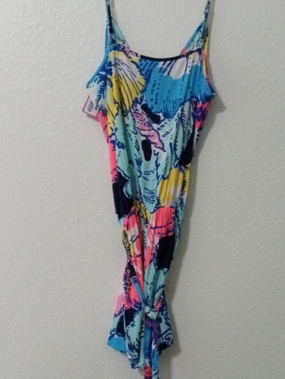 Lilly Pulitzer Pink and Blue Deana Romper - Picture 4 of 7